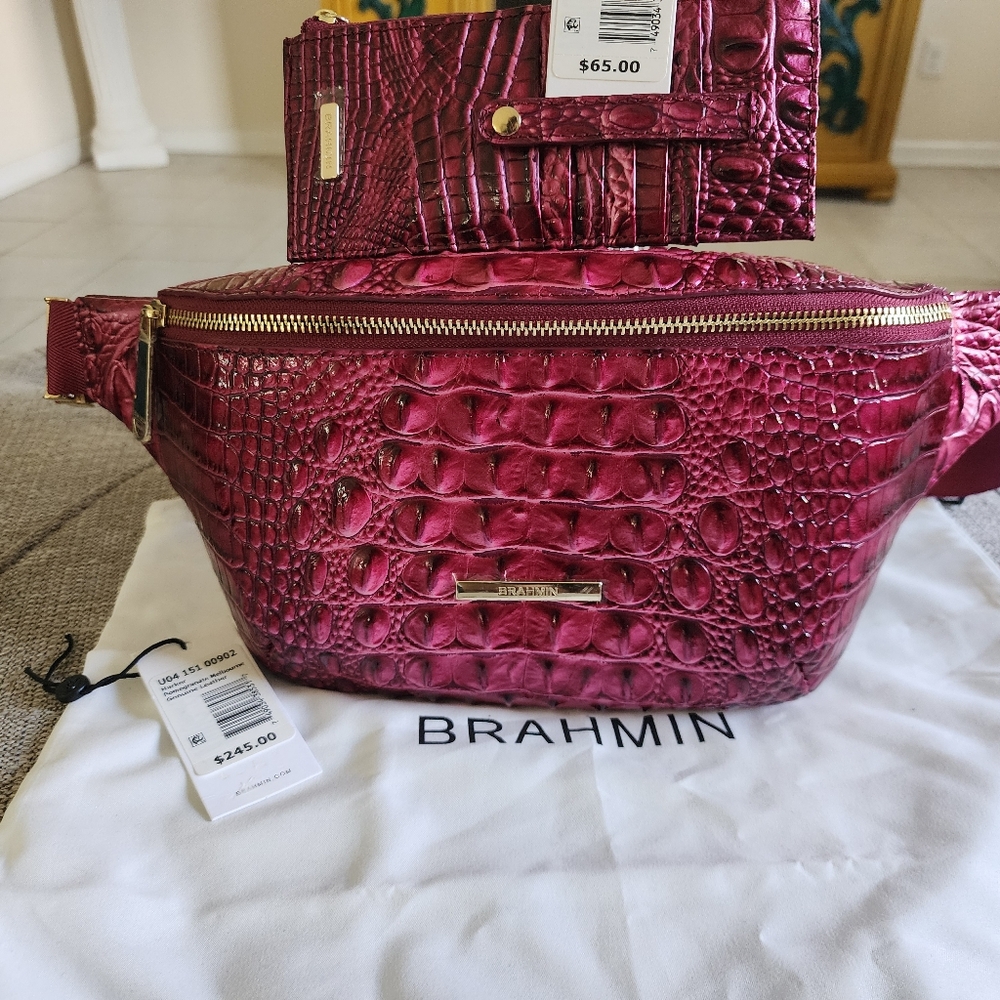 Brahmin Melbourne Crossbody and Credit Card set